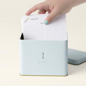 blue recipe tin, view 3