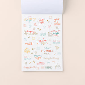 Home Planner Sticker Book page