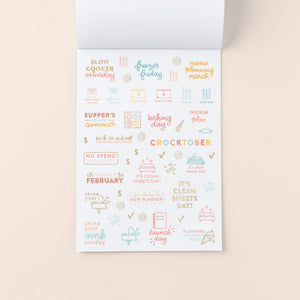 Home Planner Sticker Book page