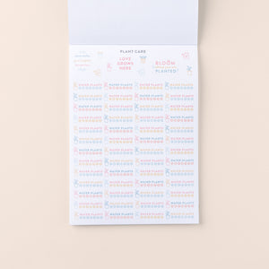 Home Planner Sticker Book Plant Care page