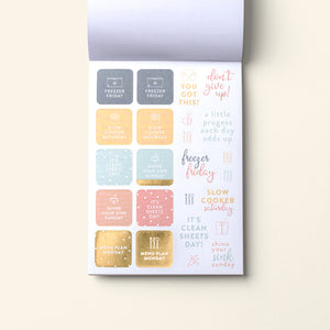 Home Planner Sticker Book pages