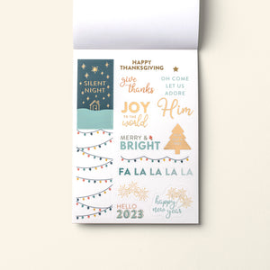 Home Planner Sticker Book Holiday page