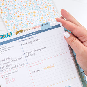 Home Planner with weekly tabs