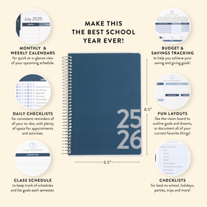 blue student planner features image