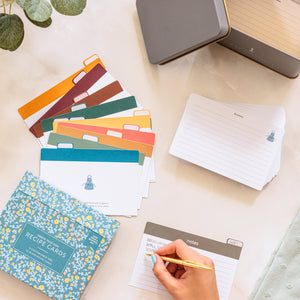 Blank Recipe Card Set displayed