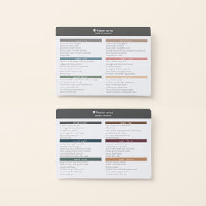 Freezer Series Table of Contents cards