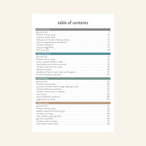 Freezer Expansion Pack downloaded and printed Table of Contents