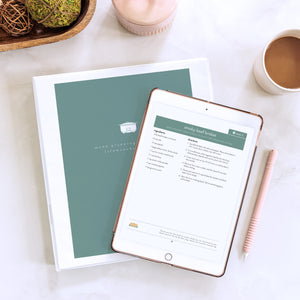 Slow Cooker Vol. 2 Menu Plans downloaded on iPad with printed in binder