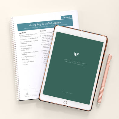 Whole Foods Menu Series downloaded on iPad and printed spiral bound