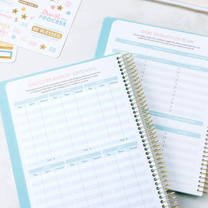 Money Planner Grocery Budget Expenses and Debt Reduction Plan