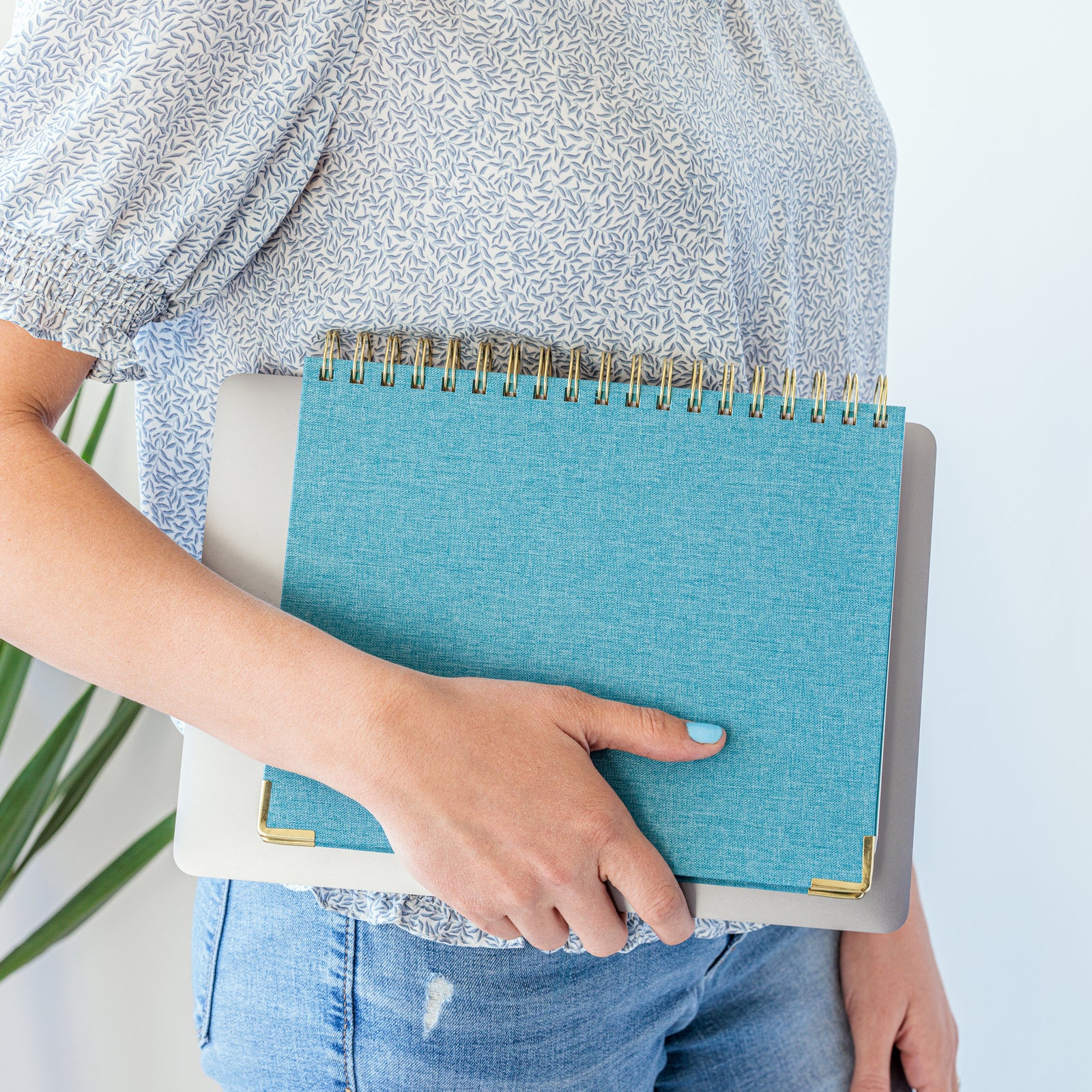 work planner with laptop