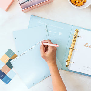 Recipe Card Binder with page dividers