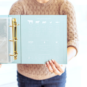 Kitchen tips on back of Recipe Card Binder