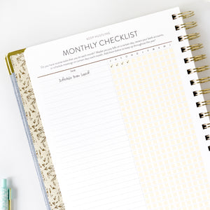 2026 chambray work planner monthly checklist page