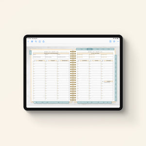 2026 digital work planner weekly view on tablet