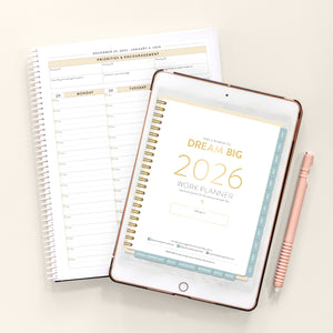2026 digital work planner on tablet