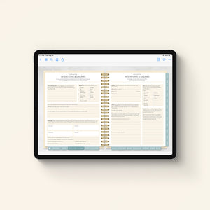 2026 digital work planner intentions pages