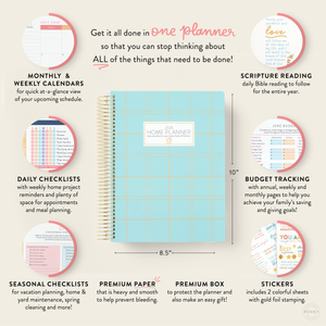 2026 blue plaid home planner benefits 2