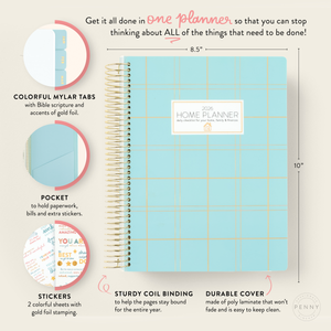 2026 blue plaid home planner benefits