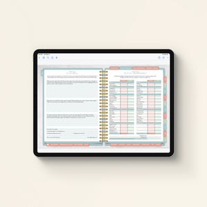 2026 digital money planner on tablet