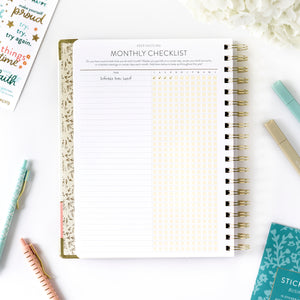 2026 pink work planner monthly checklist