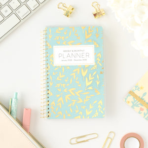 green leaf pocket calendar cover