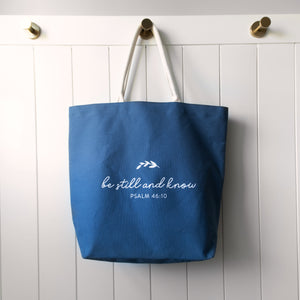 be still and know tote on hook