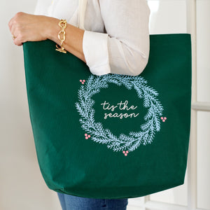 christmas canvas tote