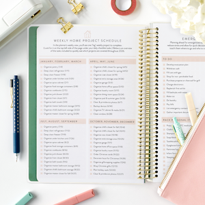 green leaf 2026 home planner weekly home page