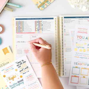 2026 home planner weekly view page being written in