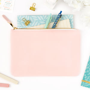 pink zipper pouch edition 2 with accessories inside