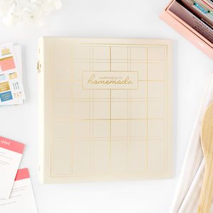 gold plaid foil recipe binder