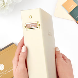 whipped cream recipe binder with 5 ingredients label