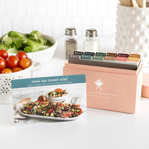 summer menu plan with photos and recipe card