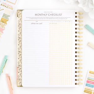 26-27 pink work planner monthly checklist page
