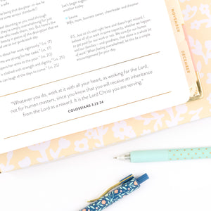 26-27 pink work planner scripture close up