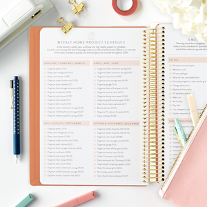 clay 2026 home planner weekly home project page