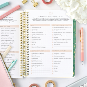 green leaf 2026 home planner emergency prep page