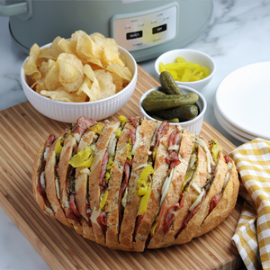 slow cooker ham and cheese melts