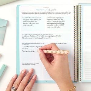 2026 money planner monthly review page