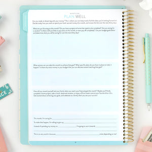 money planner plan well page