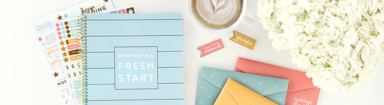 money planner on table