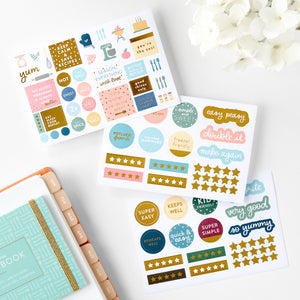 menu planning sticker book view 3