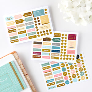 menu planning sticker book view 2