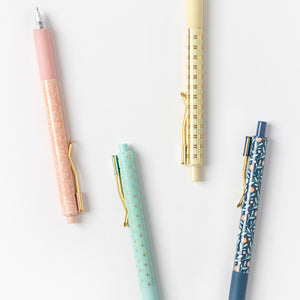 2nd edition gel. pens on desk