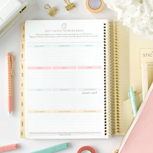 2026 home planner dates to remember page