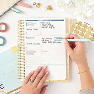 money planner sticker in home planner