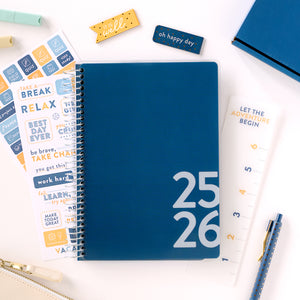 blue student planner front cover