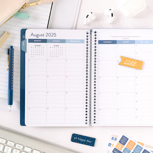 blue student planner monthly view