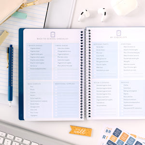 blue student planner checklists pages